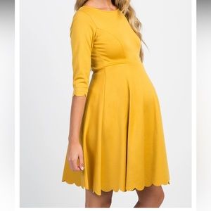 Maternity Mustard Yellow Dress, size small